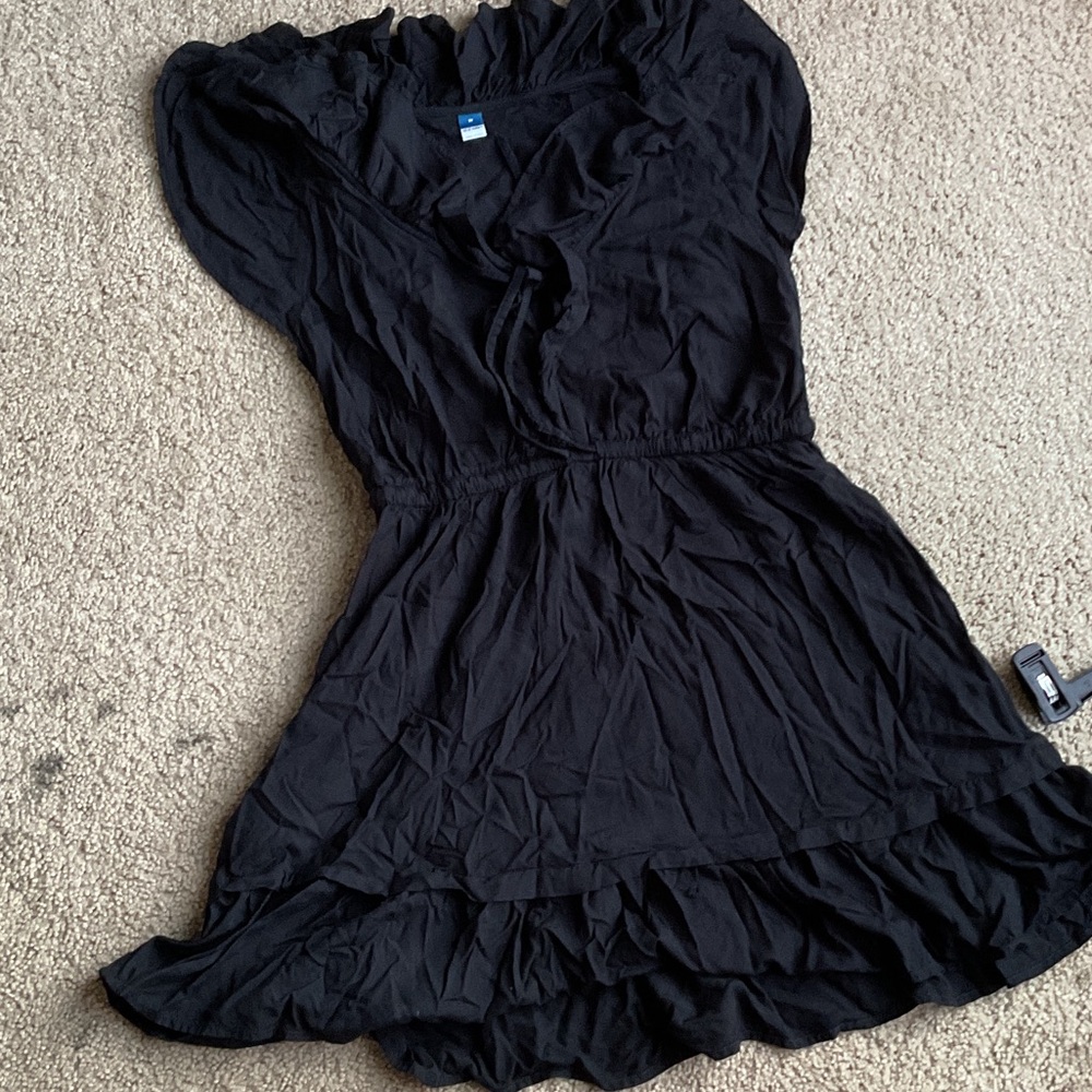 Old Navy Black Mini Dress with Ruffles